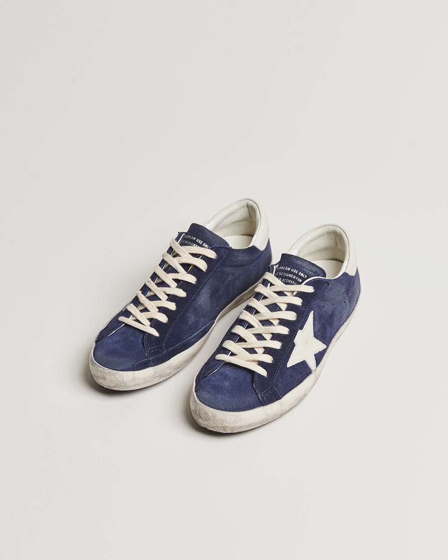 Herre | Golden Goose Deluxe Brand Super-Star Sneaker Navy/White | Golden Goose | Deluxe Brand Super-Star Sneaker Navy/White