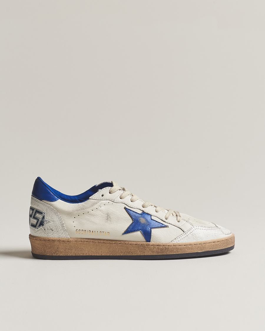 Herre | Golden Goose Ball Star Sneakers White/Blue | Golden Goose | Ball Star Sneakers White/Blue