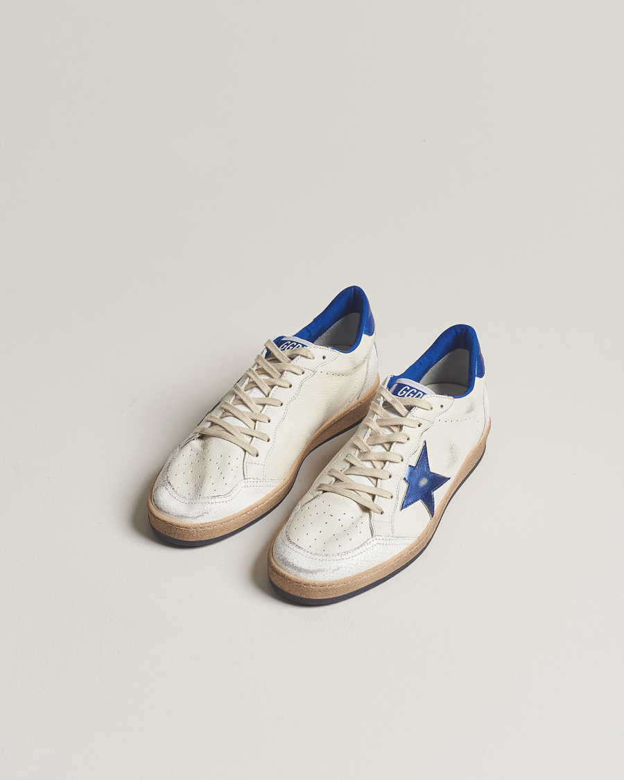 Herre |  | Golden Goose Deluxe Brand | Ball Star Sneakers White/Blue