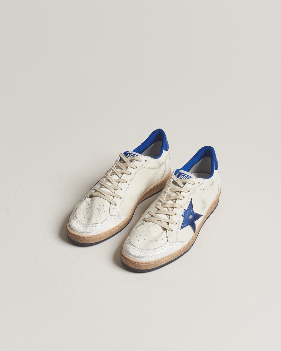 Herre | Hvite sneakers | Golden Goose | Deluxe Brand Ball Star Sneakers White/Blue