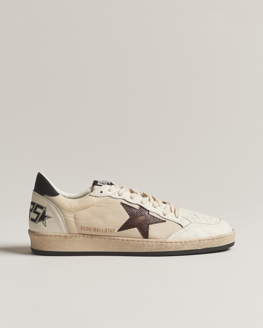 Herre | Golden Goose Deluxe Brand Ball Star Sneakers Beige/Burgundy | Golden Goose | Deluxe Brand Ball Star Sneakers Beige/Burgundy