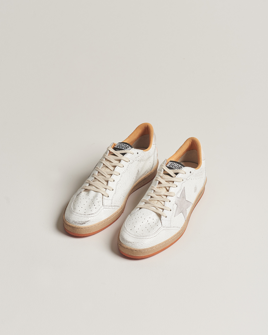 Herre |  | Golden Goose Deluxe Brand | Ball Star Sneakers White/Orange