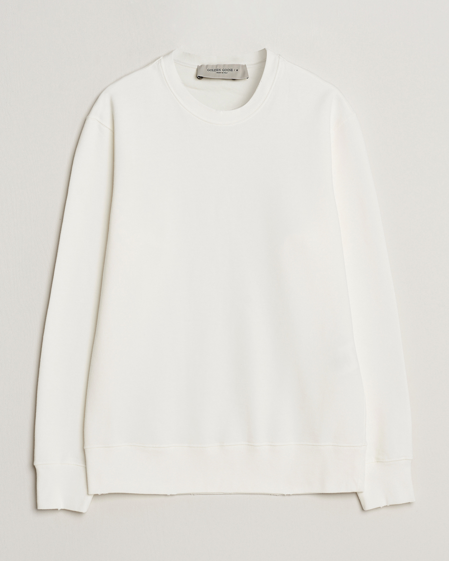 Herre | Gensere | Golden Goose | Deluxe Brand Distressed Jersey Sweatshirt Vintage White