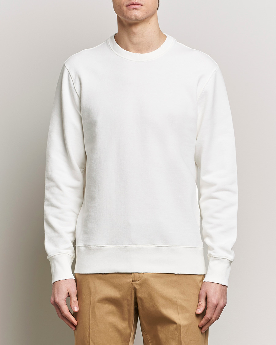 Herre | Avdelinger | Golden Goose | Deluxe Brand Distressed Jersey Sweatshirt Vintage White