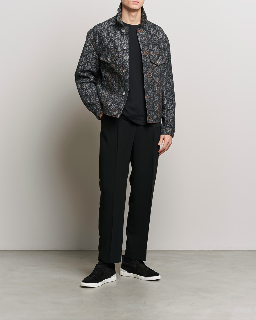 Herre | Jakker | Etro | Jacquard Denim Jacket Dark Blue