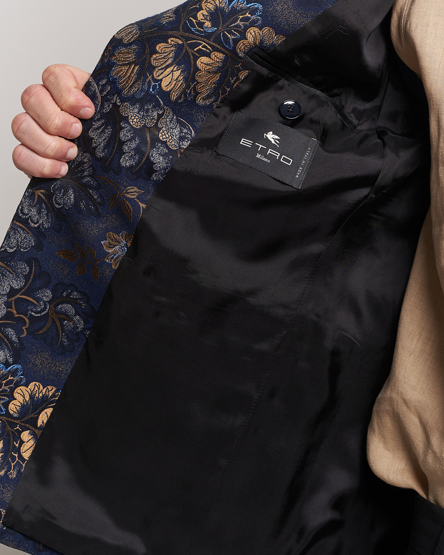 Herre | Dressjakker | Etro | Floral Jacquard Evening Jacket Navy