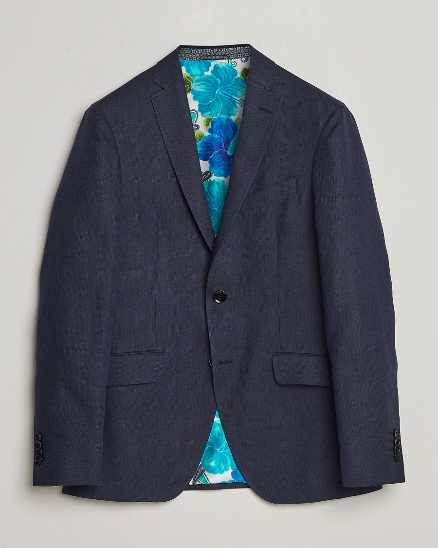 Herre | Dressjakker | Etro | Linen Blazer Navy