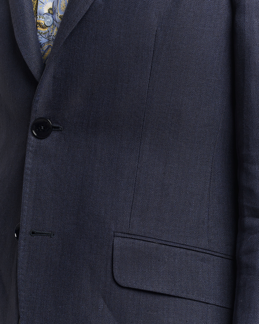 Herre | Dressjakker | Etro | Linen Blazer Navy