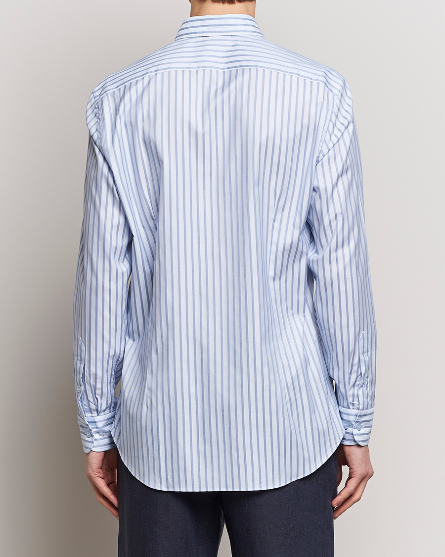 Herre | Skjorter | Etro | Slim Fit Striped Cotton Shirt Light Blue