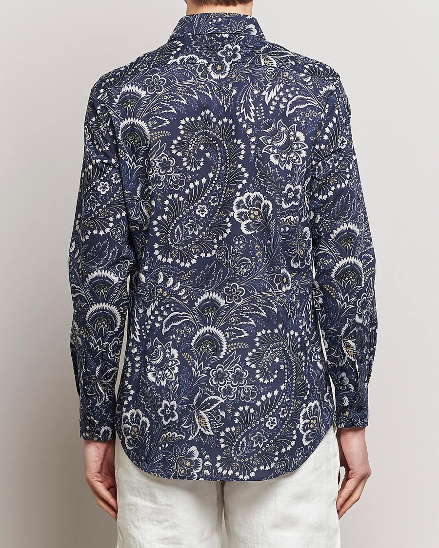 Herre | Skjorter | Etro | Slim Fit Floral Print Shirt Navy