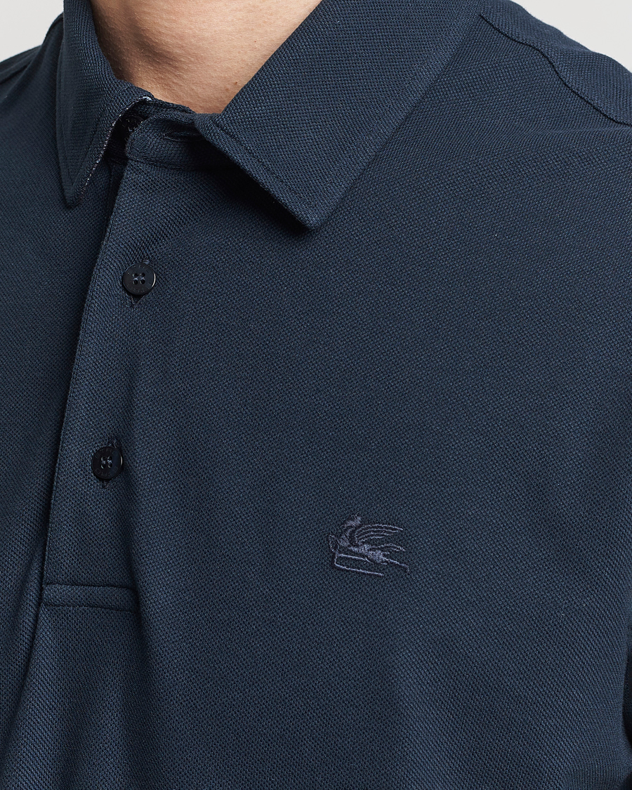 Herre | Pikéer | Etro | Contrast Paisley Polo Navy