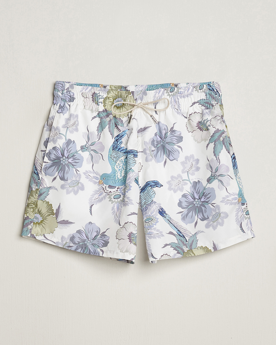 Herre |  | Etro | Floral Printed Swim Shorts Light Grey