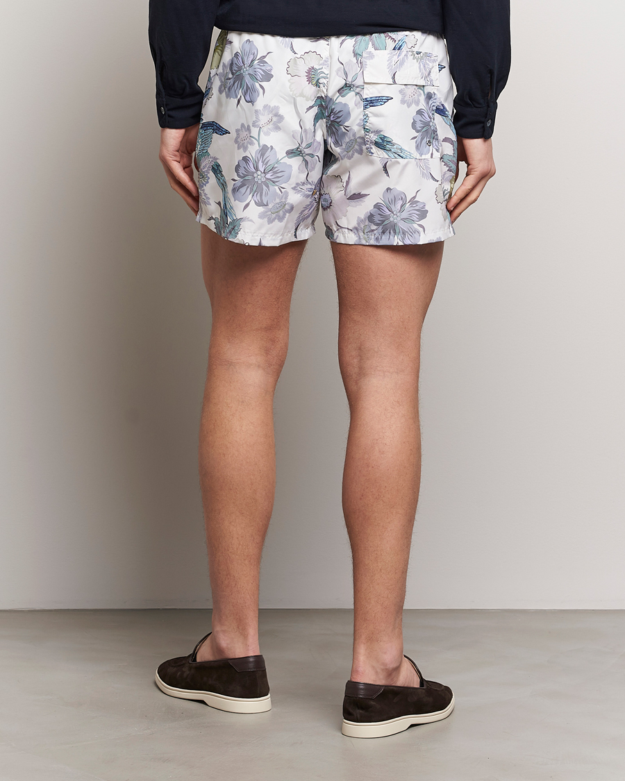Herre | Badeshorts | Etro | Floral Printed Swim Shorts Light Grey