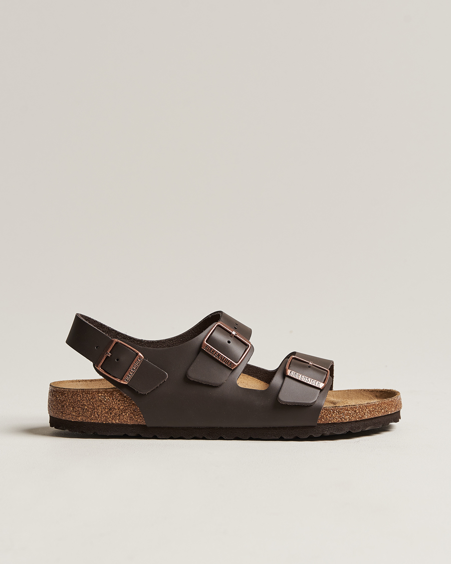 Herre | Sandaler og tøfler | BIRKENSTOCK | Milano Classic Footbed Dark Brown Leather