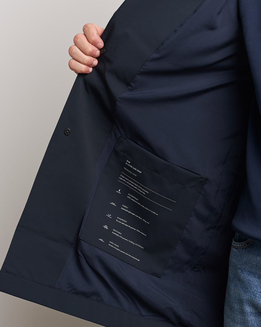 Herre | Jakker | NN07 | Kim Waterproof Car Coat Navy Blue