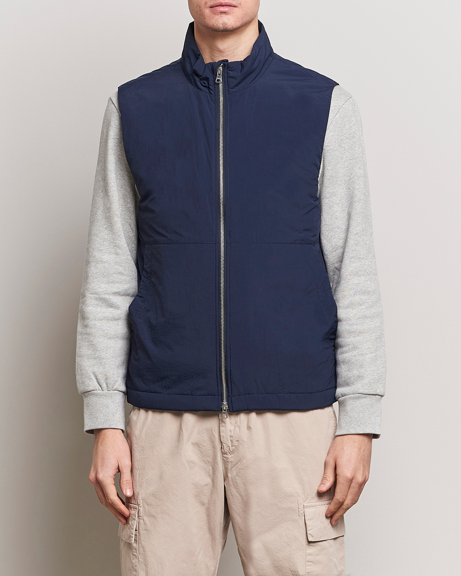 Herre | Klær | NN07 | Zack Recycled Vest Navy Blue