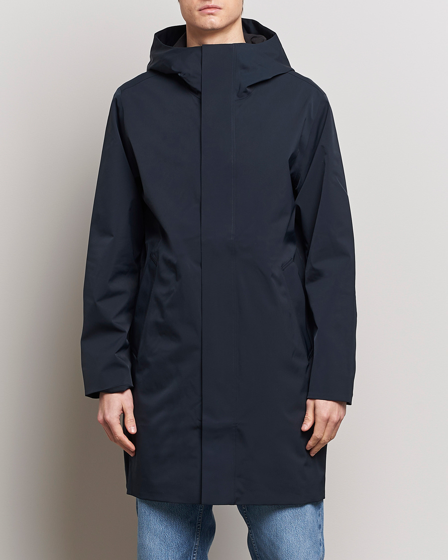 Herre | Vårjakker | NN07 | Knox Hooded Coat Navy Blue