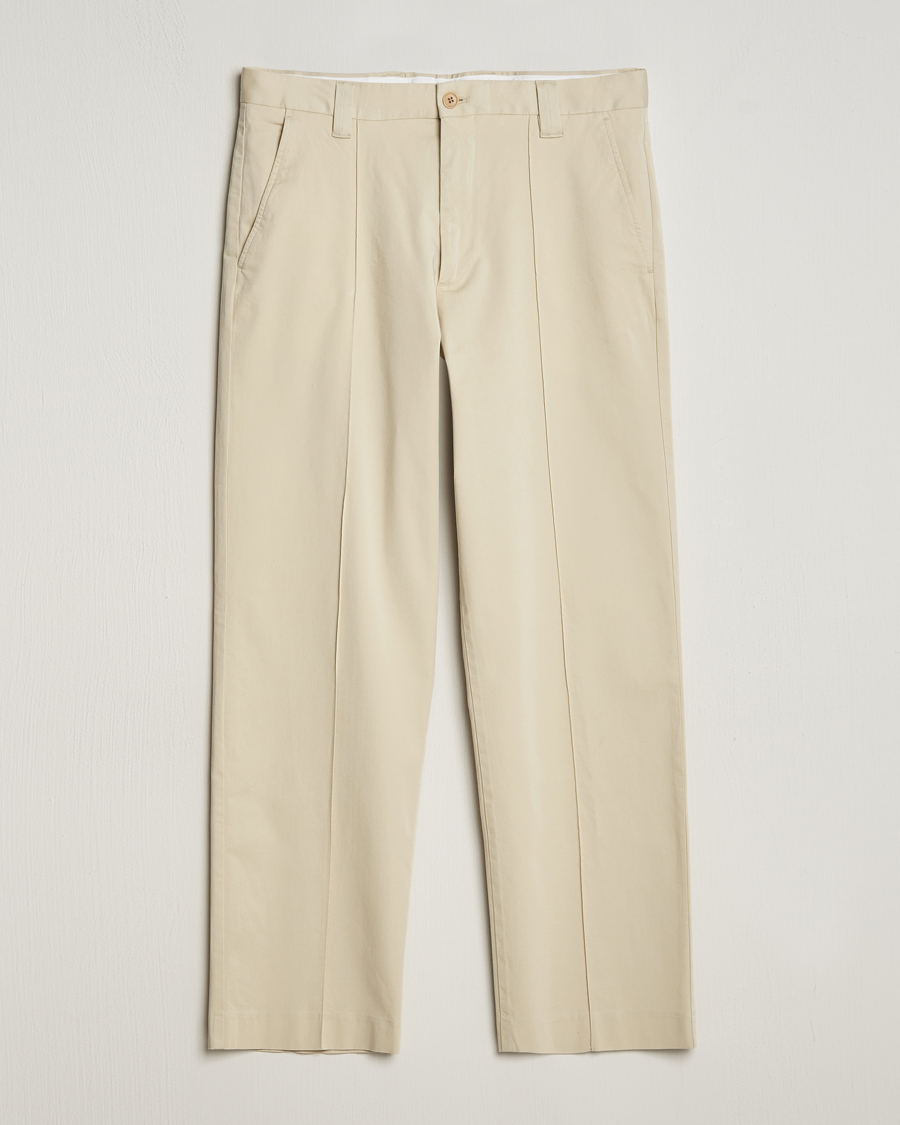 Herre | Bukser | NN07 | Tauber Pleated Trousers Ecru