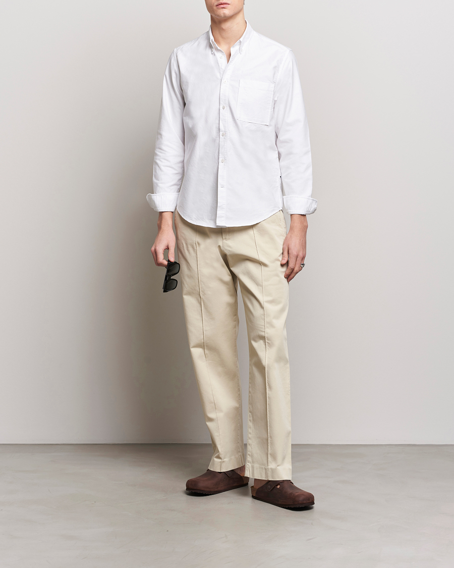 Herre | Bukser | NN07 | Tauber Pleated Trousers Ecru