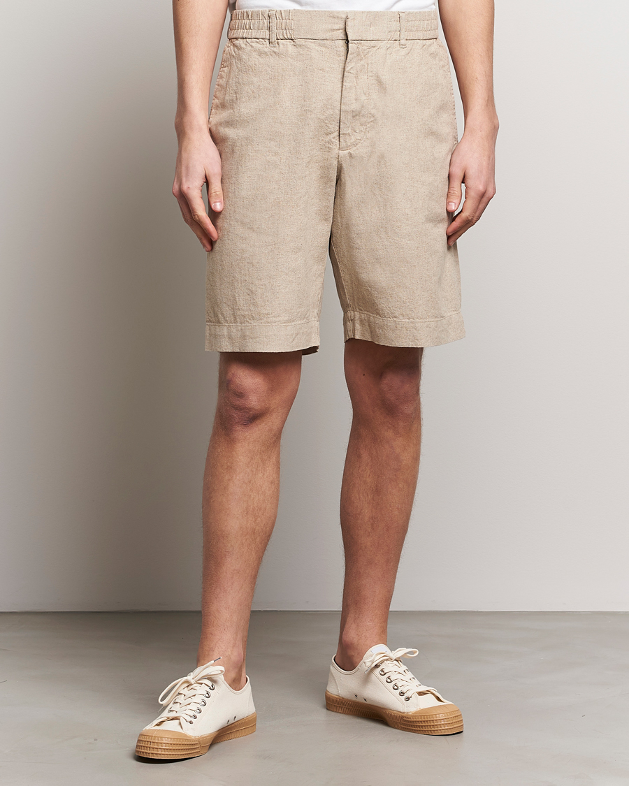 Herre | Shorts | NN07 | Billie Linen Shorts Oatmeal