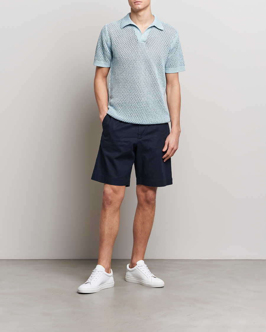 Herre | Shorts | NN07 | Billie Linen Shorts Navy Blue
