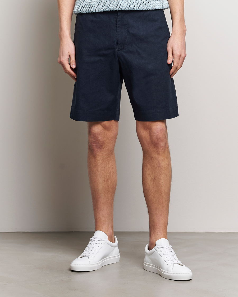 Herre | Shorts | NN07 | Billie Linen Shorts Navy Blue