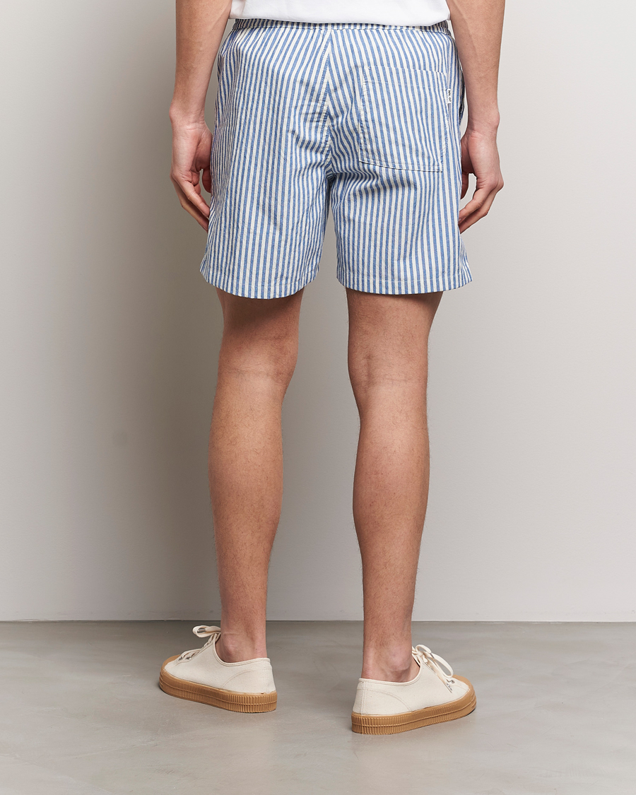 Herre | Shorts | NN07 | Gregor Striped Drawstring Shorts Blue/White