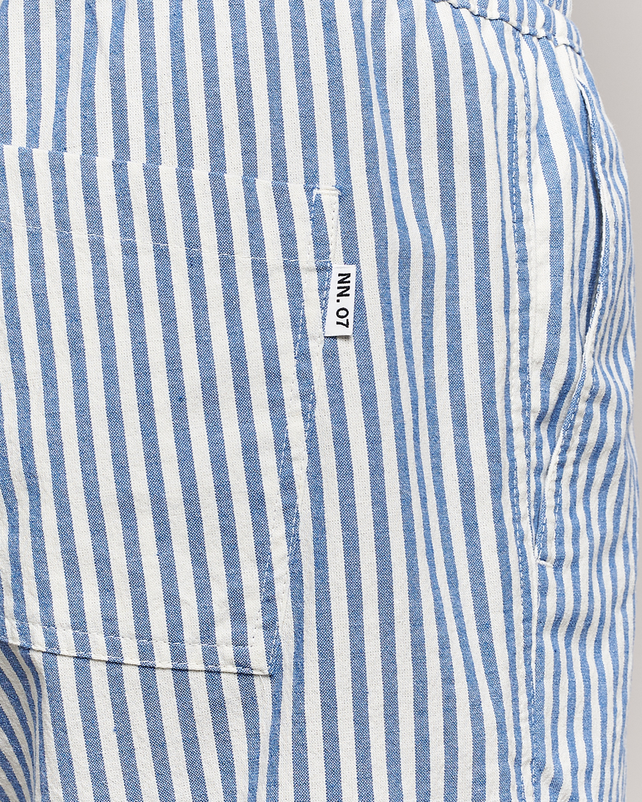 Herre | Shorts | NN07 | Gregor Striped Drawstring Shorts Blue/White