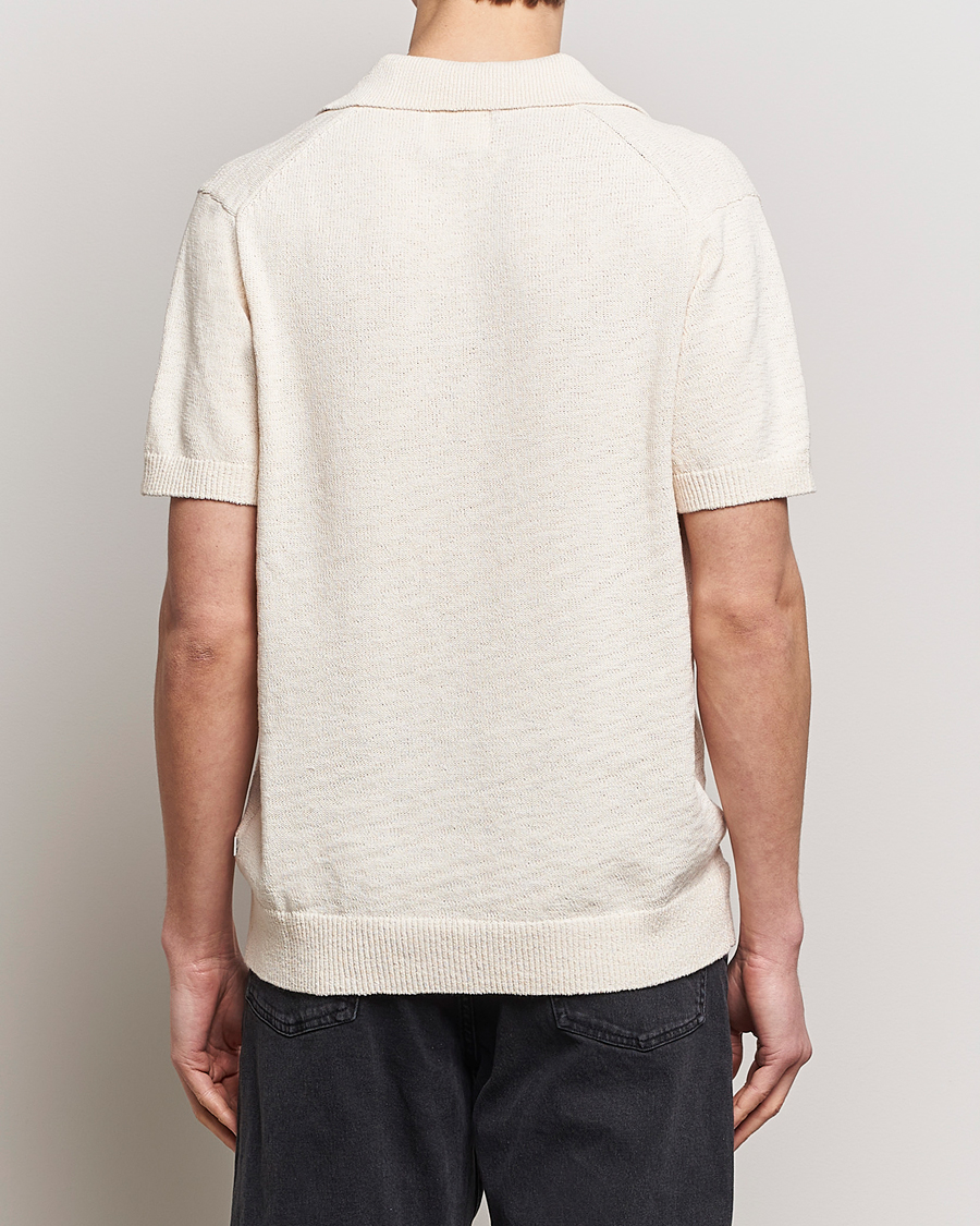 Herre | Pikéer | NN07 | Ryan Open Collar Knitted Polo Off White