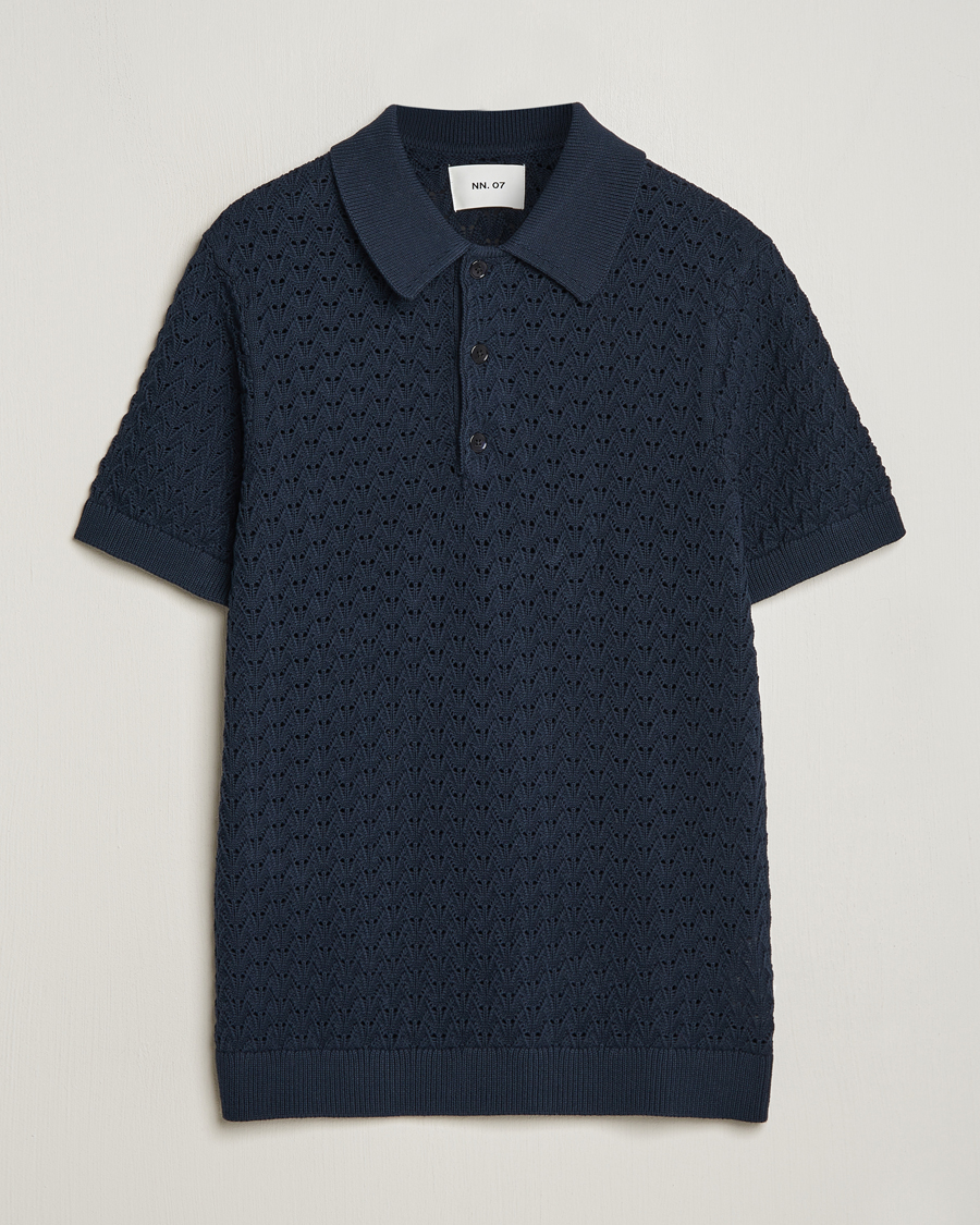 Herre | Pikéer | NN07 | Manuel Structured Polo Navy Blue