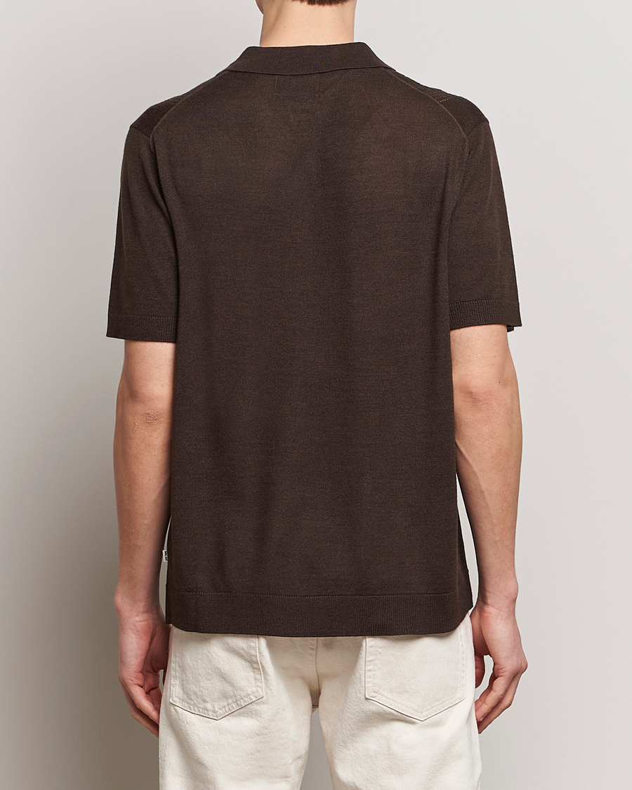 Herre | Pikéer | NN07 | Thor Knitted Polo Slate Brown