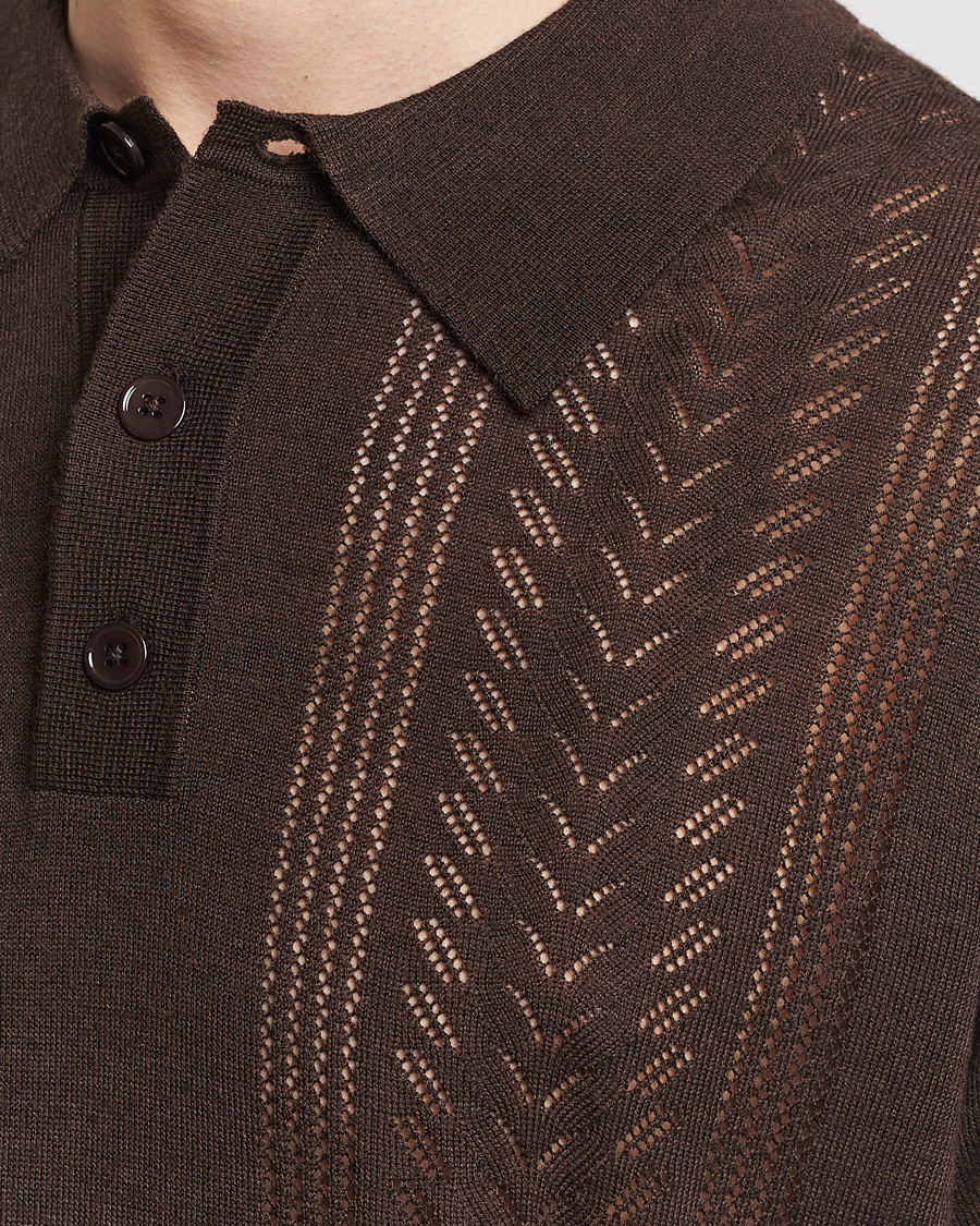 Herre | Pikéer | NN07 | Thor Knitted Polo Slate Brown