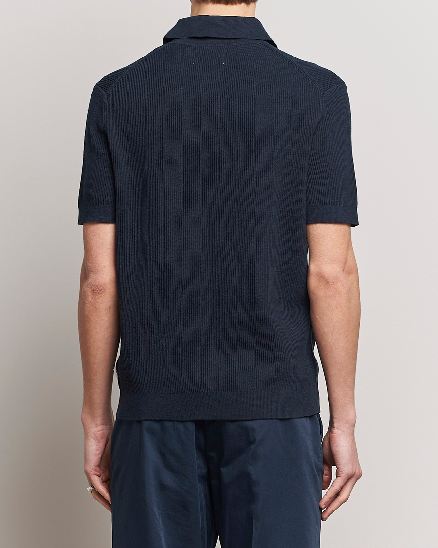 Herre | Pikéer | NN07 | Hansie Zip Polo Navy Blue