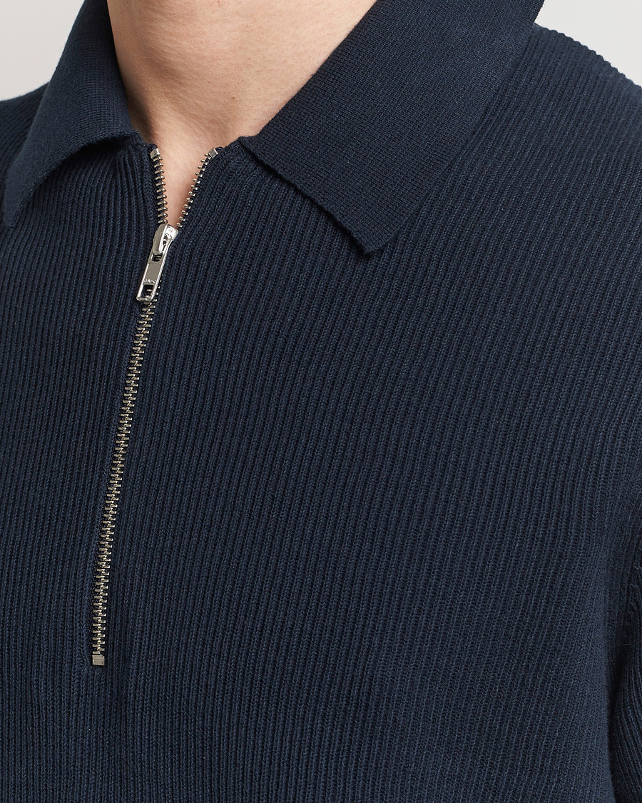 Herre | Pikéer | NN07 | Hansie Zip Polo Navy Blue