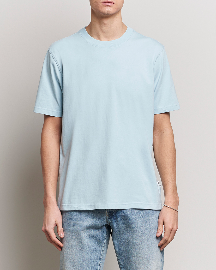 Herre | T-Shirts | NN07 | Adam Pima Crew Neck T-Shirt Winter Sky 