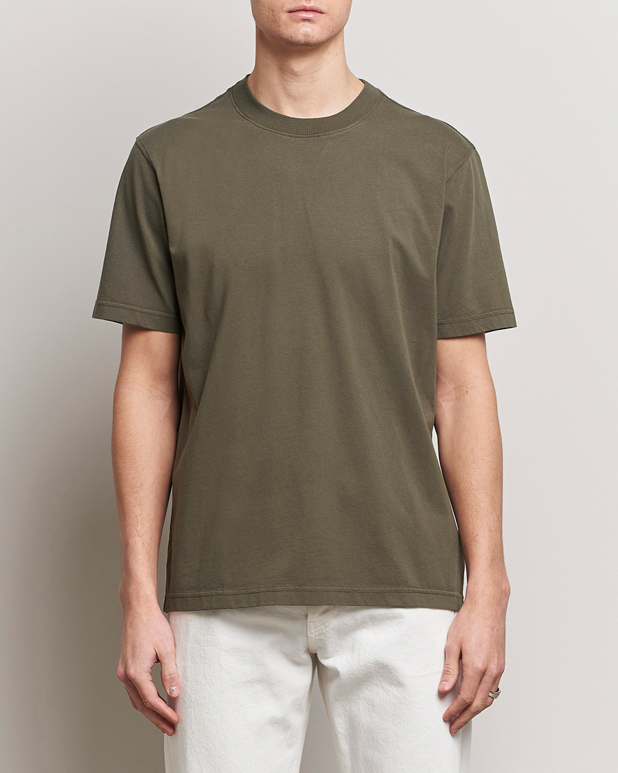 Herre | Kortermede t-shirts | NN07 | Adam Pima Crew Neck T-Shirt Capers Green