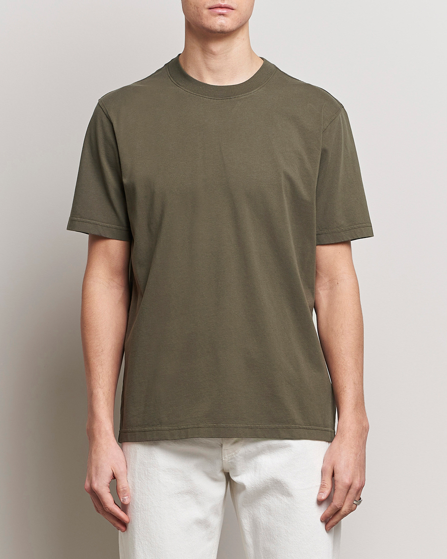 Herre |  | NN07 | Adam Pima Crew Neck T-Shirt Capers Green