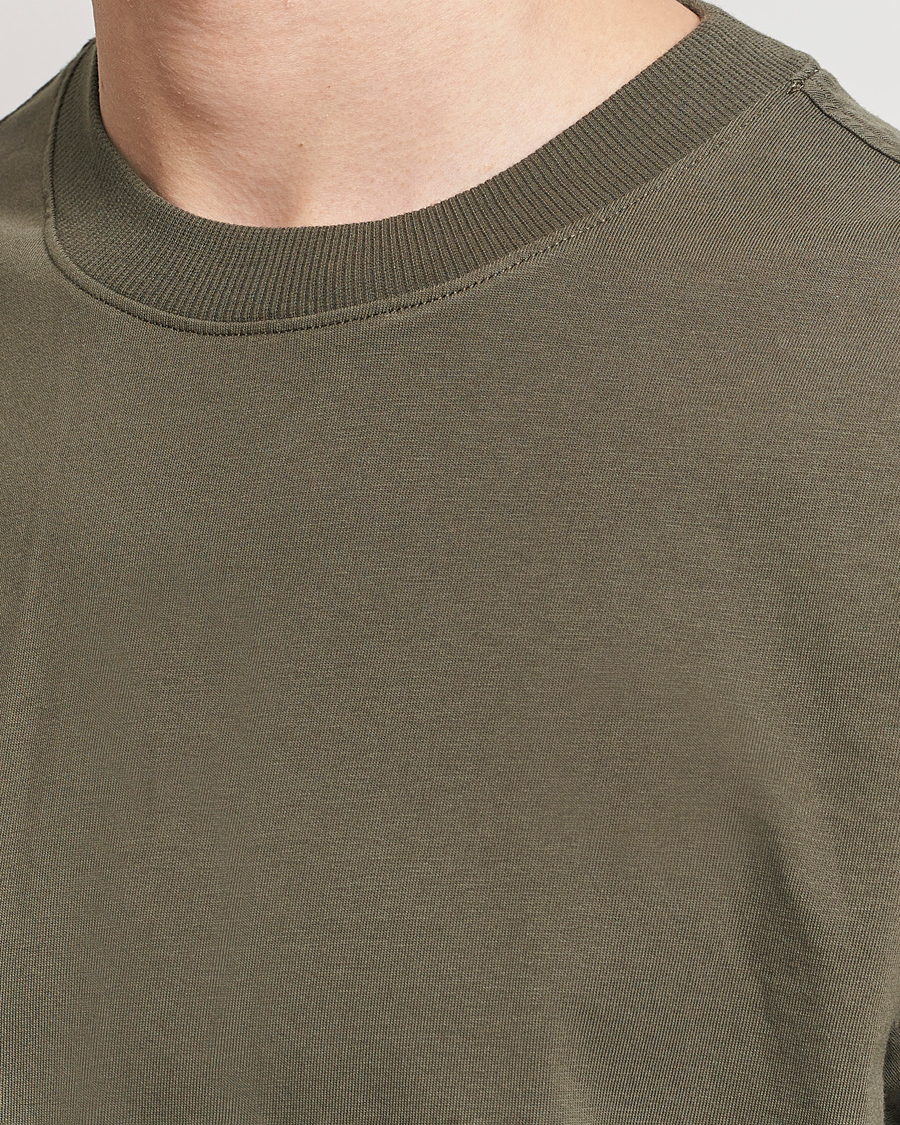 Herre | T-Shirts | NN07 | Adam Pima Crew Neck T-Shirt Capers Green