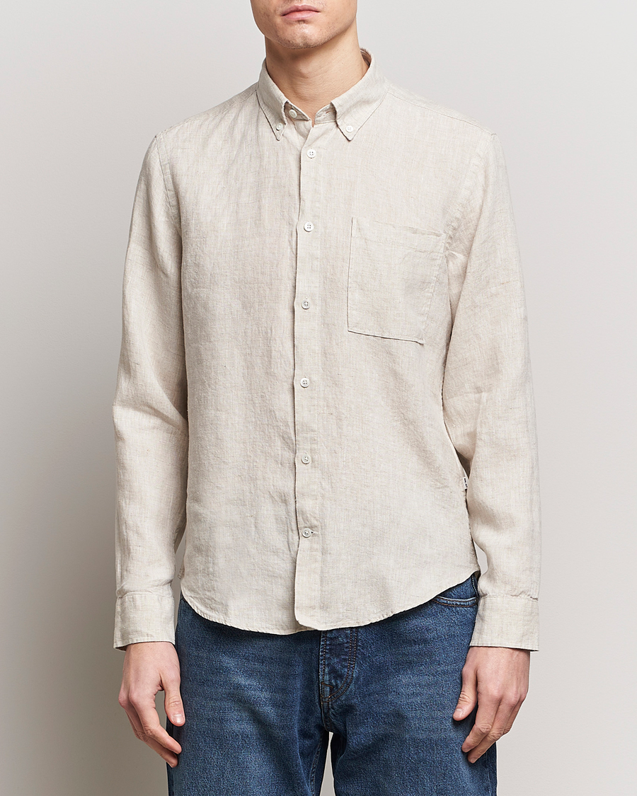 Herre | Casual | NN07 | Arne Linen Shirt Oat