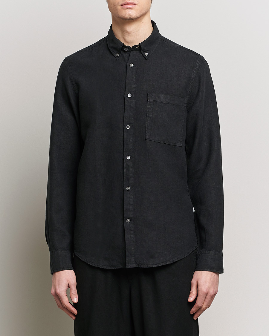 Herre | Linskjorter | NN07 | Arne Linen Shirt Black