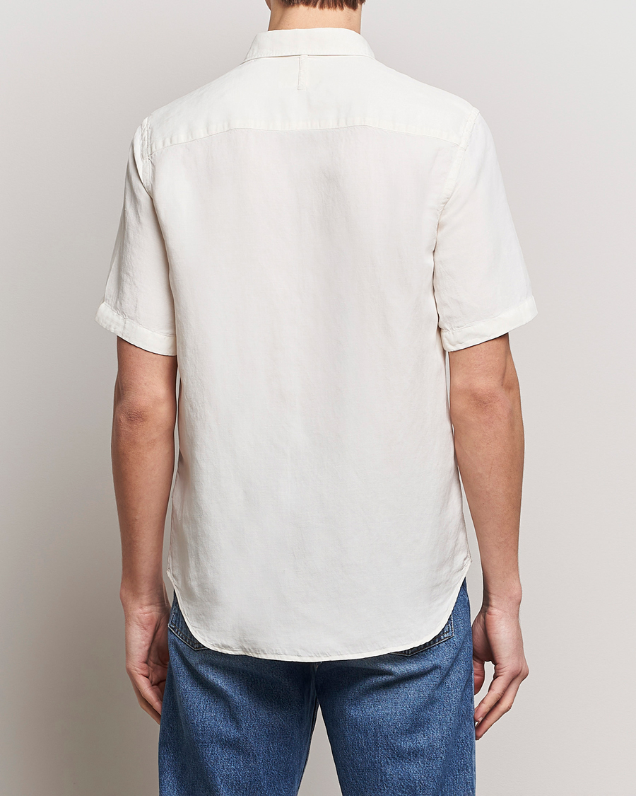 Herre | Skjorter | NN07 | Arne Tencel/Linen Short Sleeve Shirt White