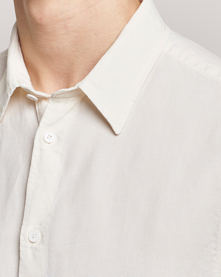 Herre | Skjorter | NN07 | Arne Tencel/Linen Short Sleeve Shirt White