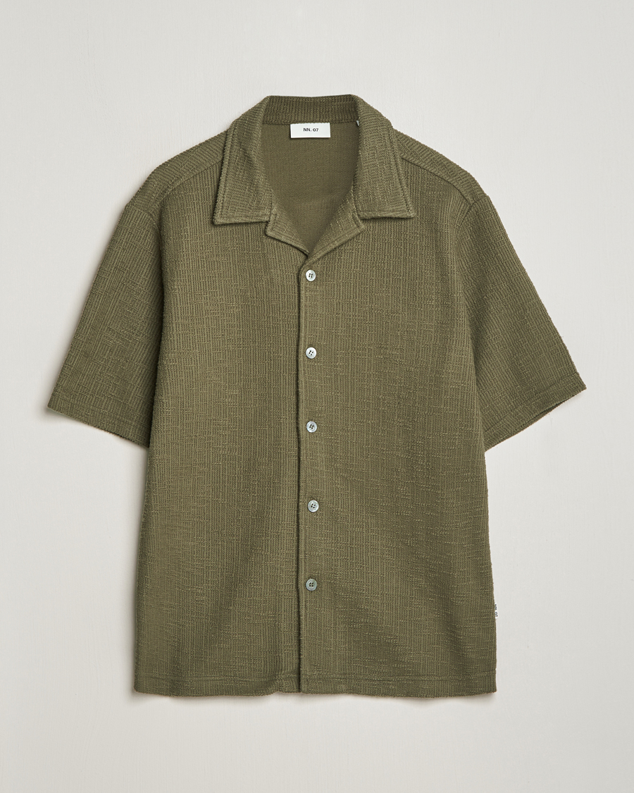 Herre | Skjorter | NN07 | Julio Short Sleeve Shirt Capers Green