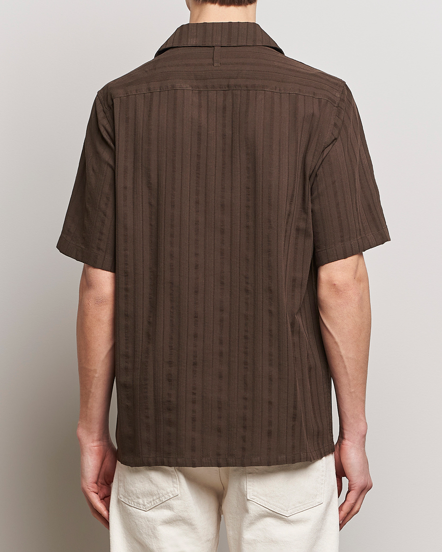 Herre | Skjorter | NN07 | Julio Structured Short Sleeve Shirt Demitasse Brown