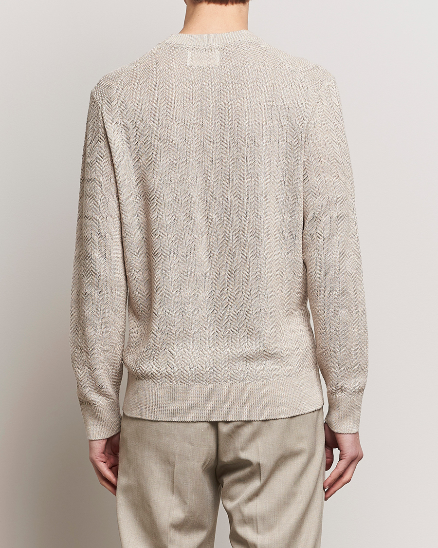 Herre | Gensere | NN07 | Jaden Knitted Linen Crew Neck Sweater Irish Cream