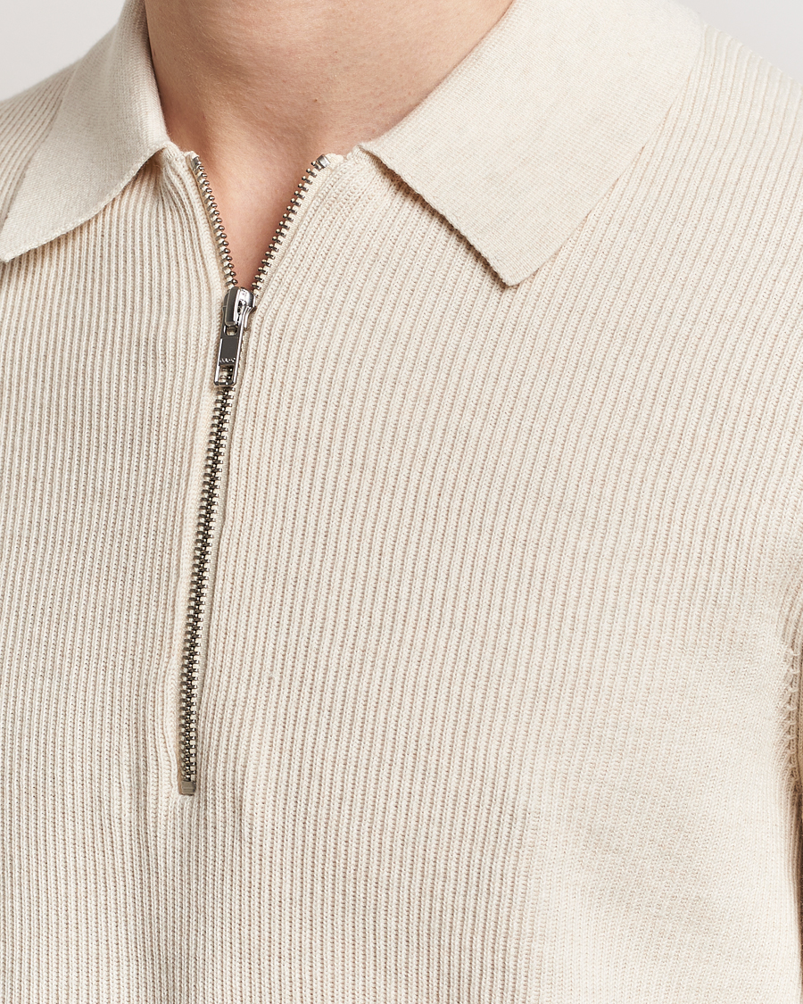 Herre | Gensere | NN07 | Hansie Knitted Half Zip Ecru