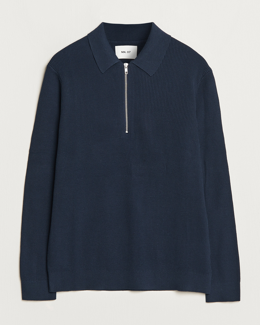 Herre | Gensere | NN07 | Hansie Knitted Half Zip Navy Blue