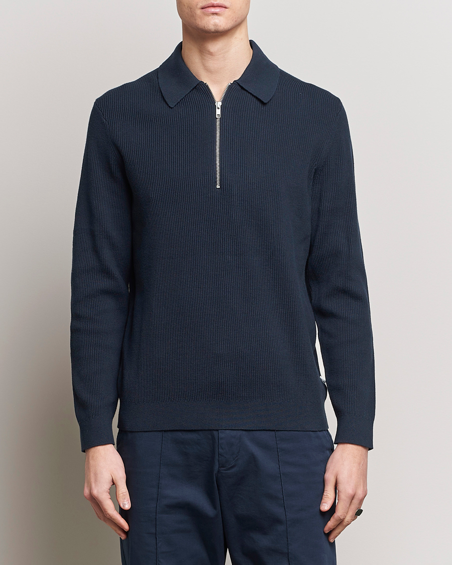 Herre | Gensere | NN07 | Hansie Knitted Half Zip Navy Blue