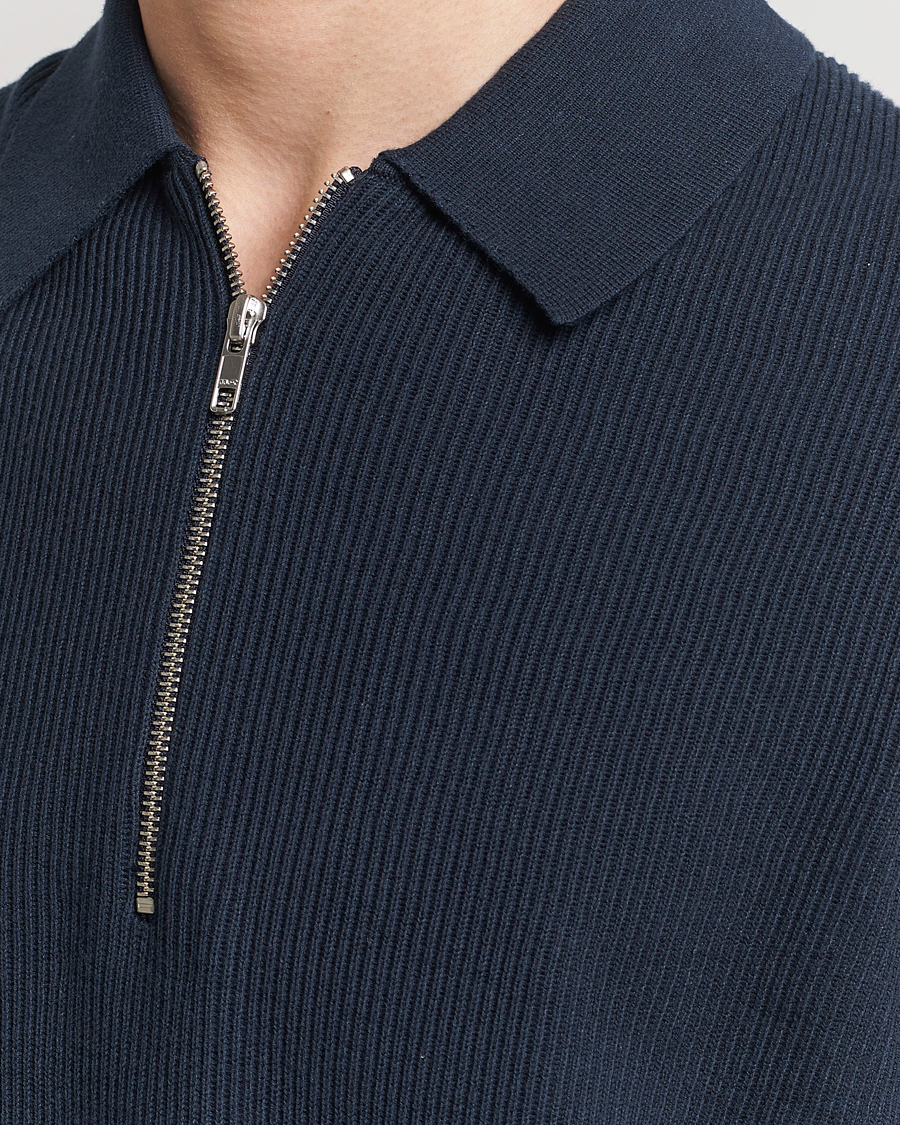 Herre | Gensere | NN07 | Hansie Knitted Half Zip Navy Blue