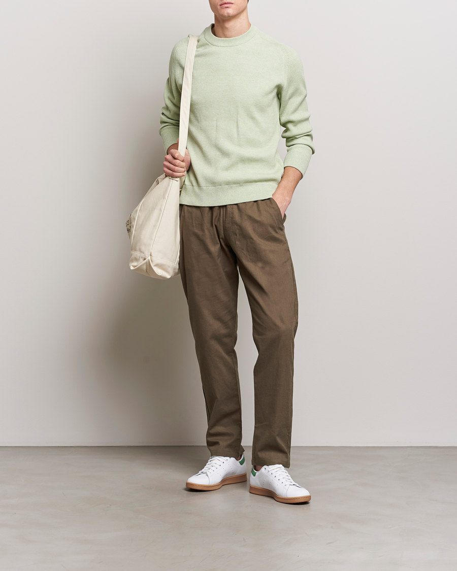 Herre | Gensere | NN07 | Kevin Cotton Knitted Sweater Lime Green